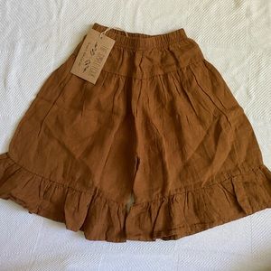 the Simple folk ruffle culotte rust